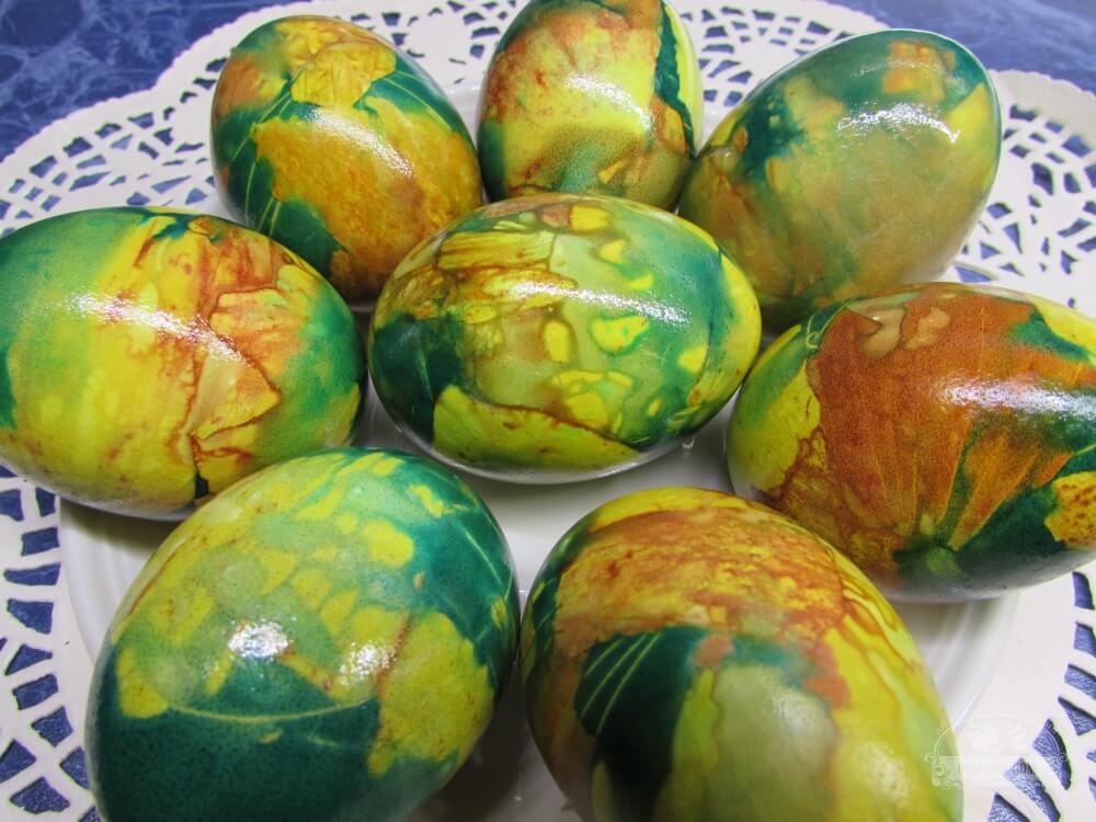 Малахитовые яйца на Пасху